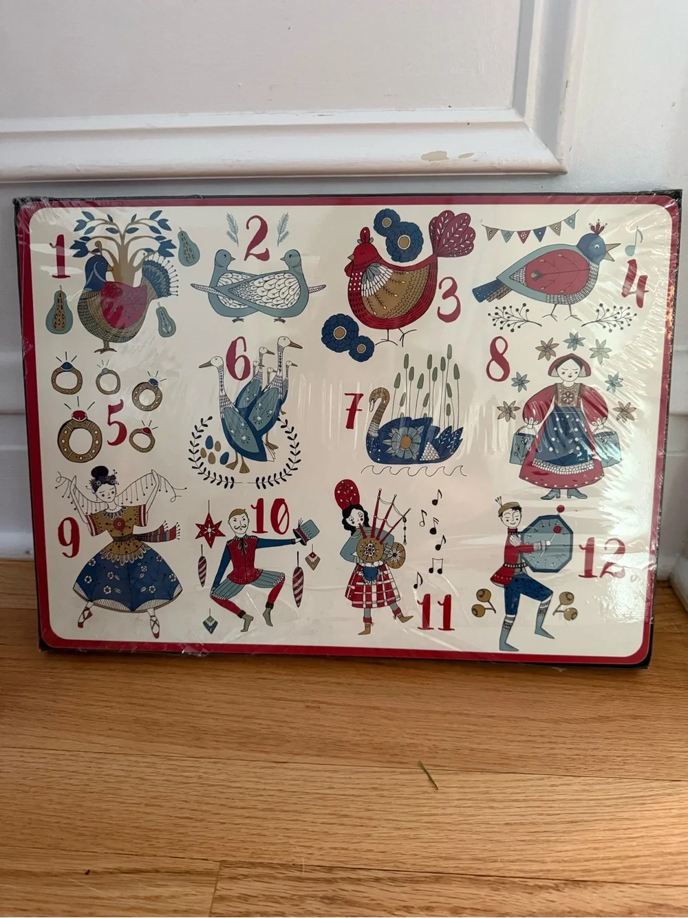 NWT 12 Days of Christmas Folk Art Placemats